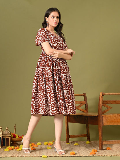 Brown Tierd Dress