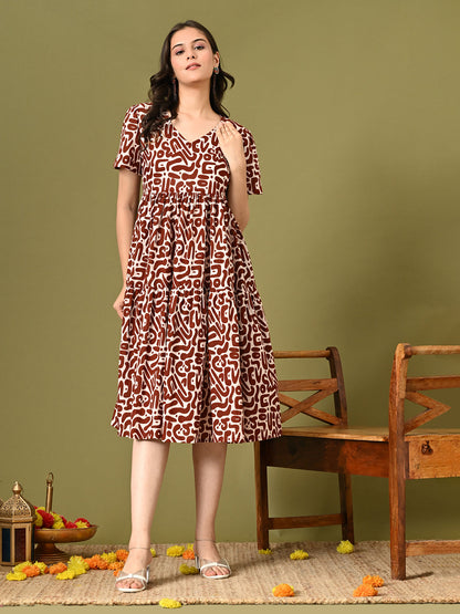 Brown Tierd Dress
