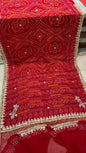 American Georgette Bandhej Saree Collection | Handcrafted Gota Patti & Designer