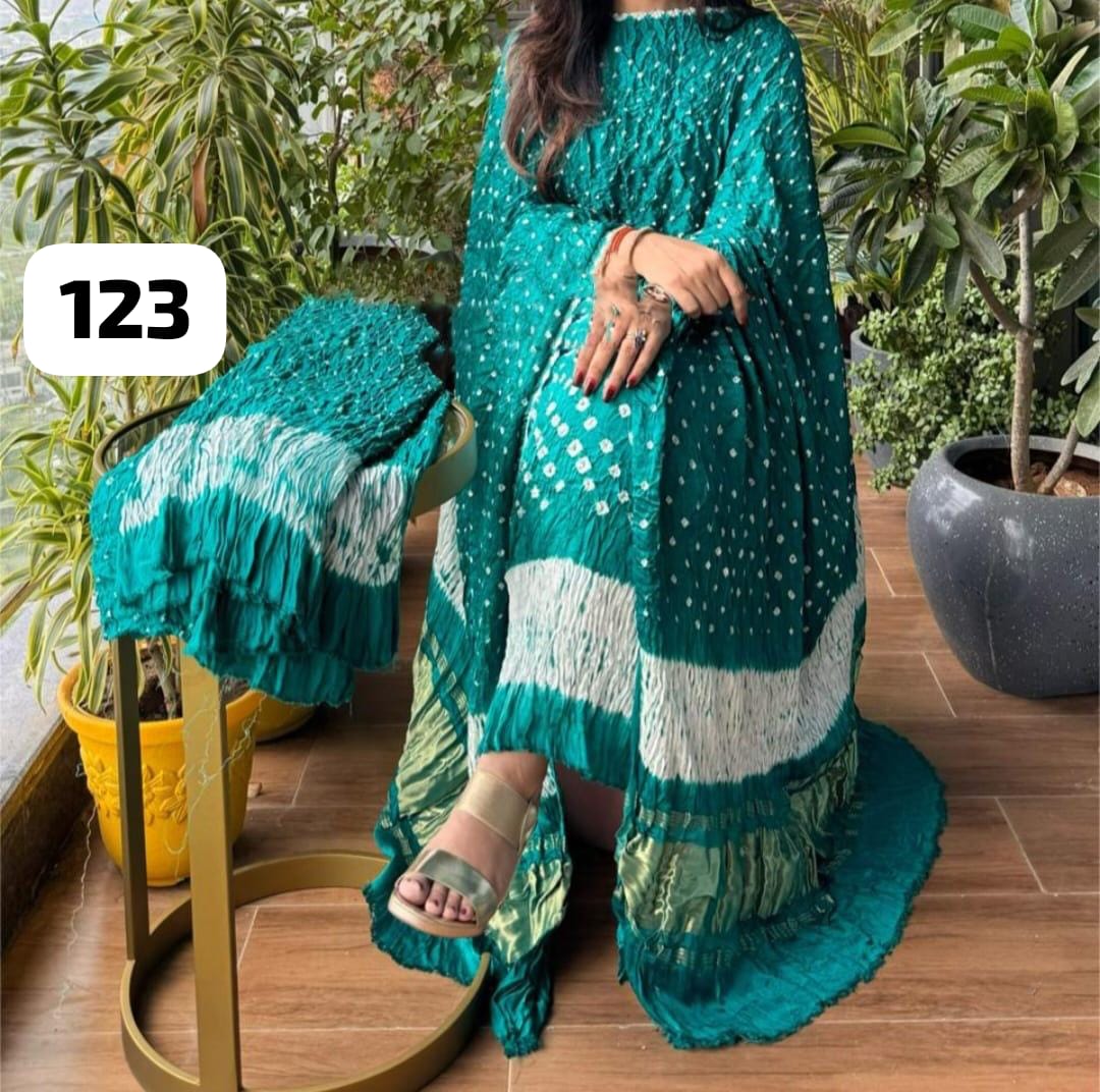 3 Piece Exclusive Modal silk unstitched suit in pure modal silk, 2.5 Mtrs each.