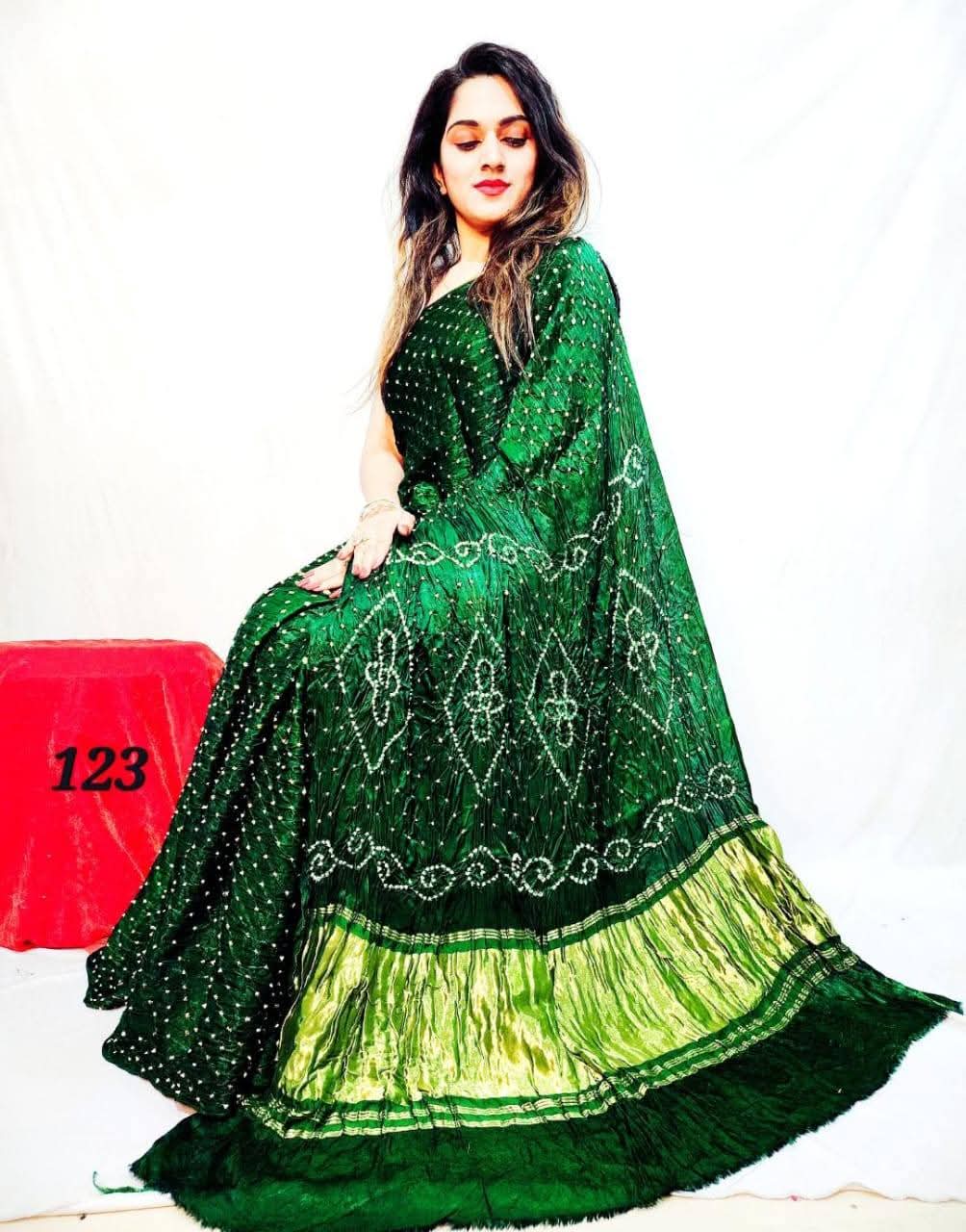 Pure Modal Silk Bandhej Sarees