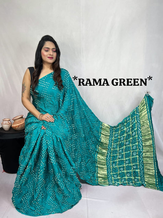 Pure Modal Silk Bandhej Sarees