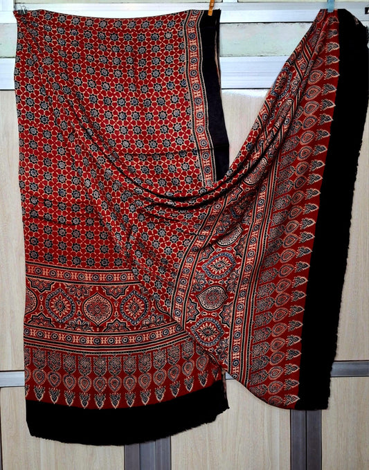 Pure Moda Silk Ajarakh Print Dupatta