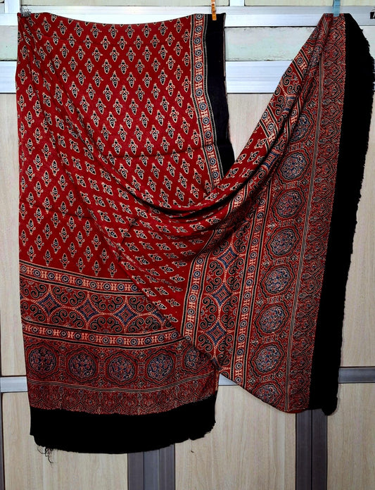 Pure Moda Silk Ajarakh Print Dupatta