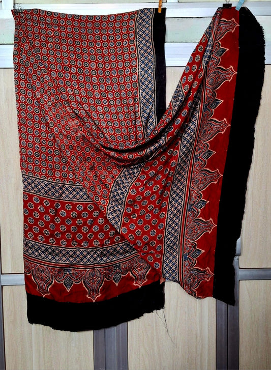 Pure Moda Silk Ajarakh Print Dupatta