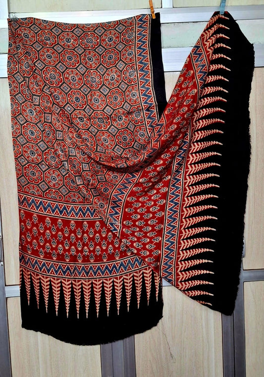 Pure Moda Silk Ajarakh Print Dupatta