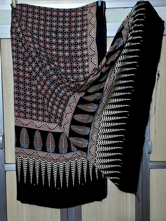 Pure Moda Silk Ajarakh Print Dupatta