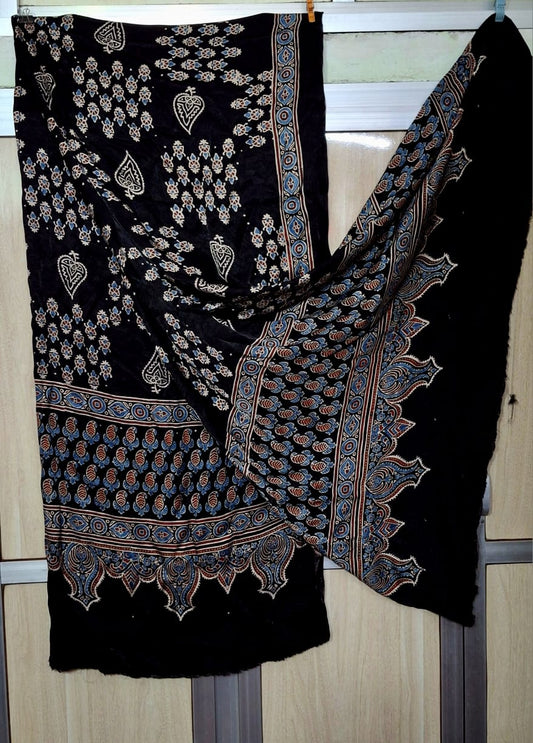 Pure Moda Silk Ajarakh Print Dupatta