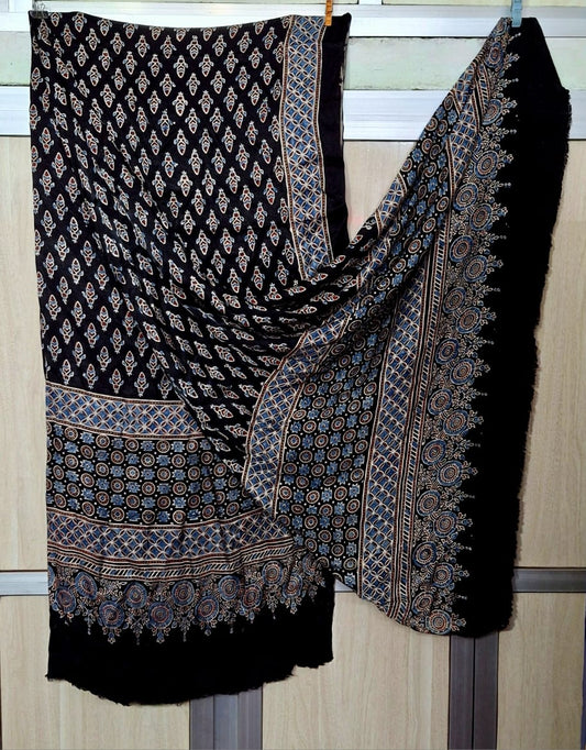 Pure Moda Silk Ajarakh Print Dupatta