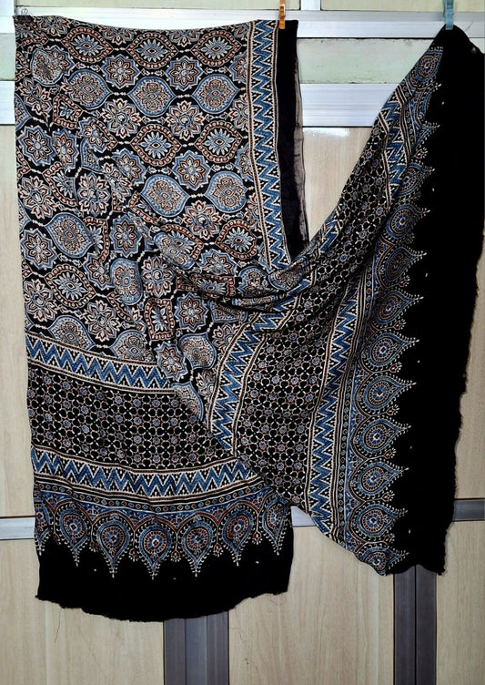Pure Moda Silk Ajarakh Print Dupatta