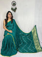 Pure Modal Silk Bandhej Sarees with Lagadi Patta