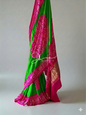 Parrot Green and Rani Raasmandal Saree with Border