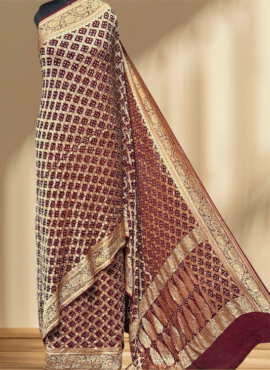 Pure Georgette Sarees by Jaipur hutz